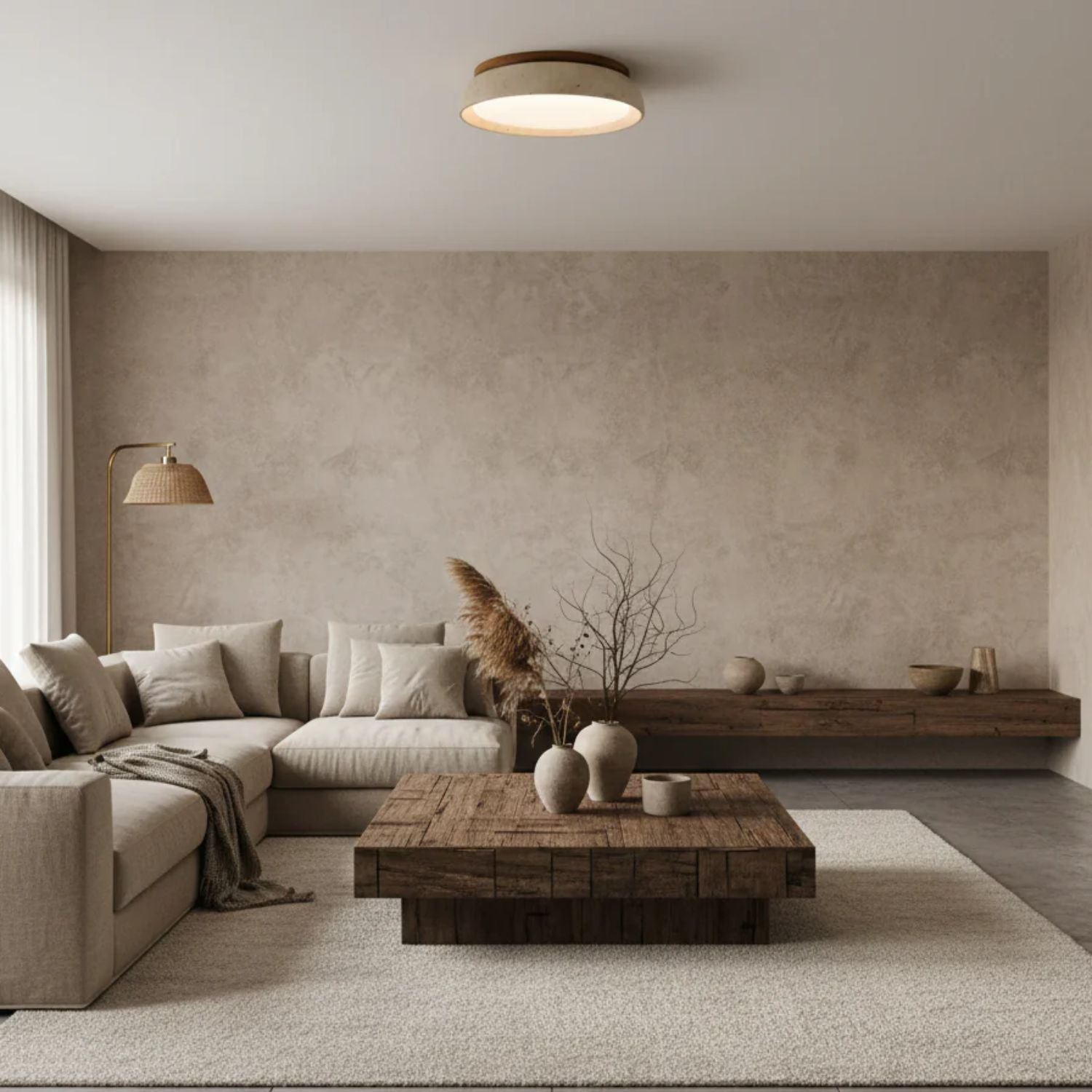 Modern Ceiling Light – Round Flush Mount