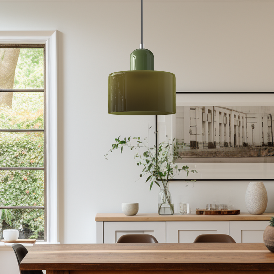 Bauhaus-Style Glass Pendant Lamp