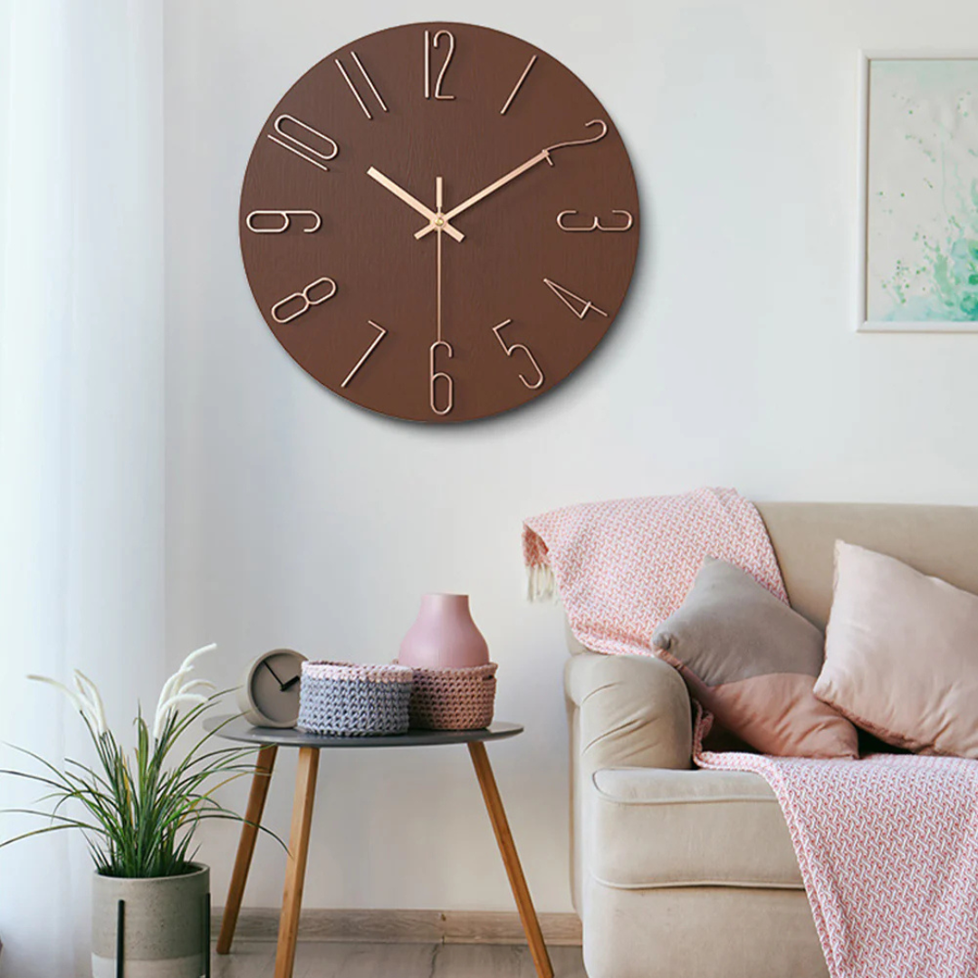 Modern Silent Wall Clock – Large Round Timepiece