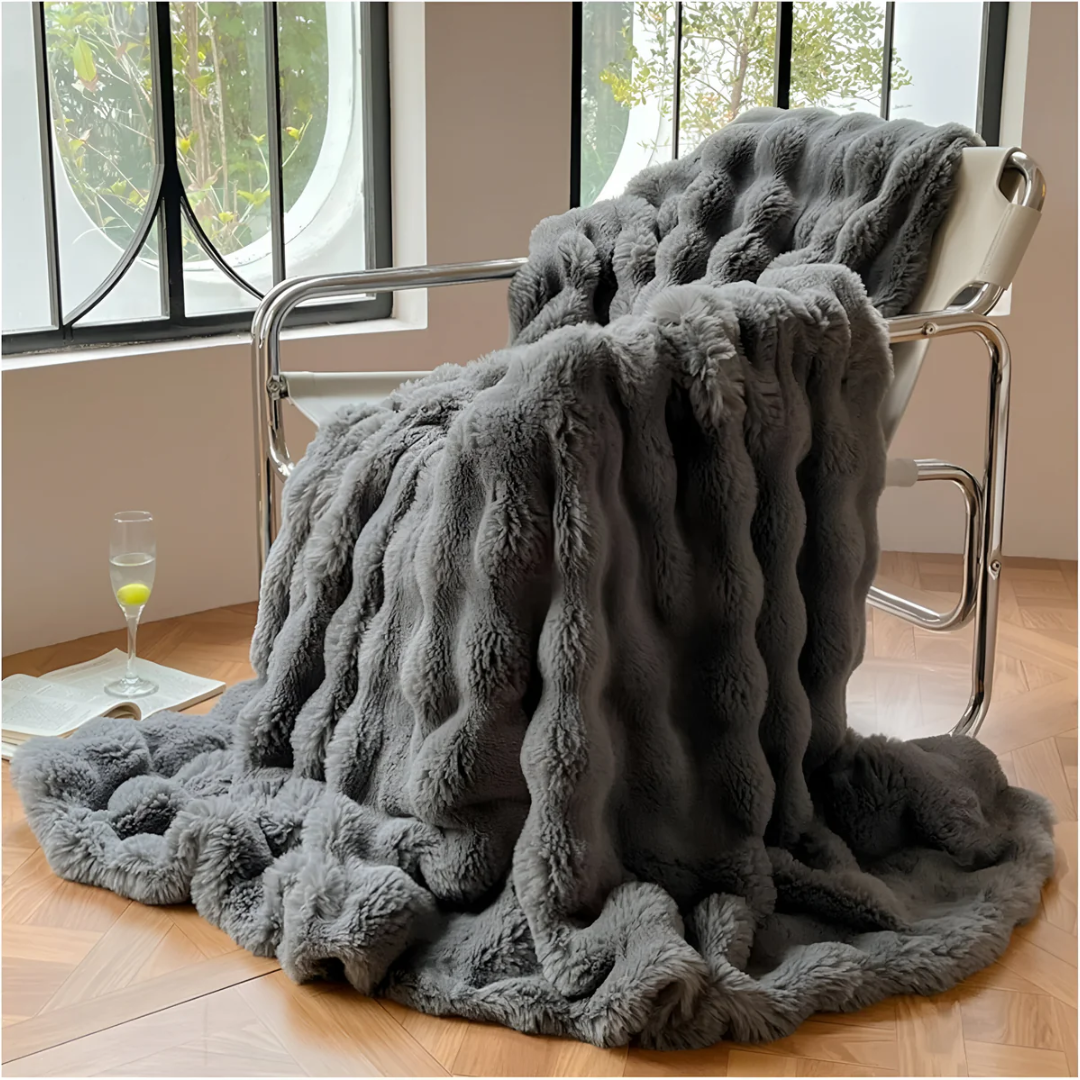 Heavyweight All-Season Fleece Throw – High-Thermal Sofa Blanket