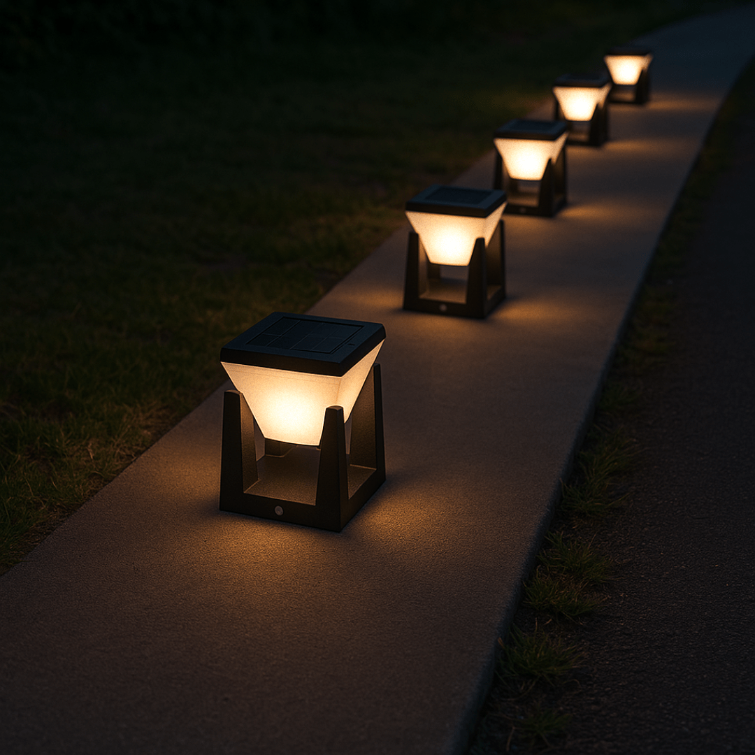 Stylish Square Outdoor Solar Lamp