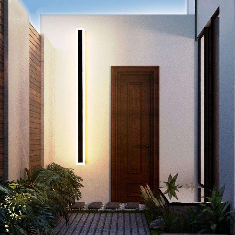 Modern Linear Outdoor Wall Lamp