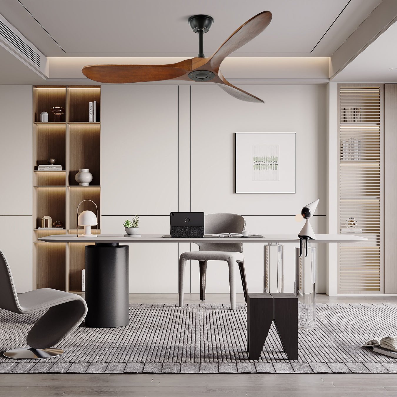 Modern 3-Blade Wooden Ceiling Fan