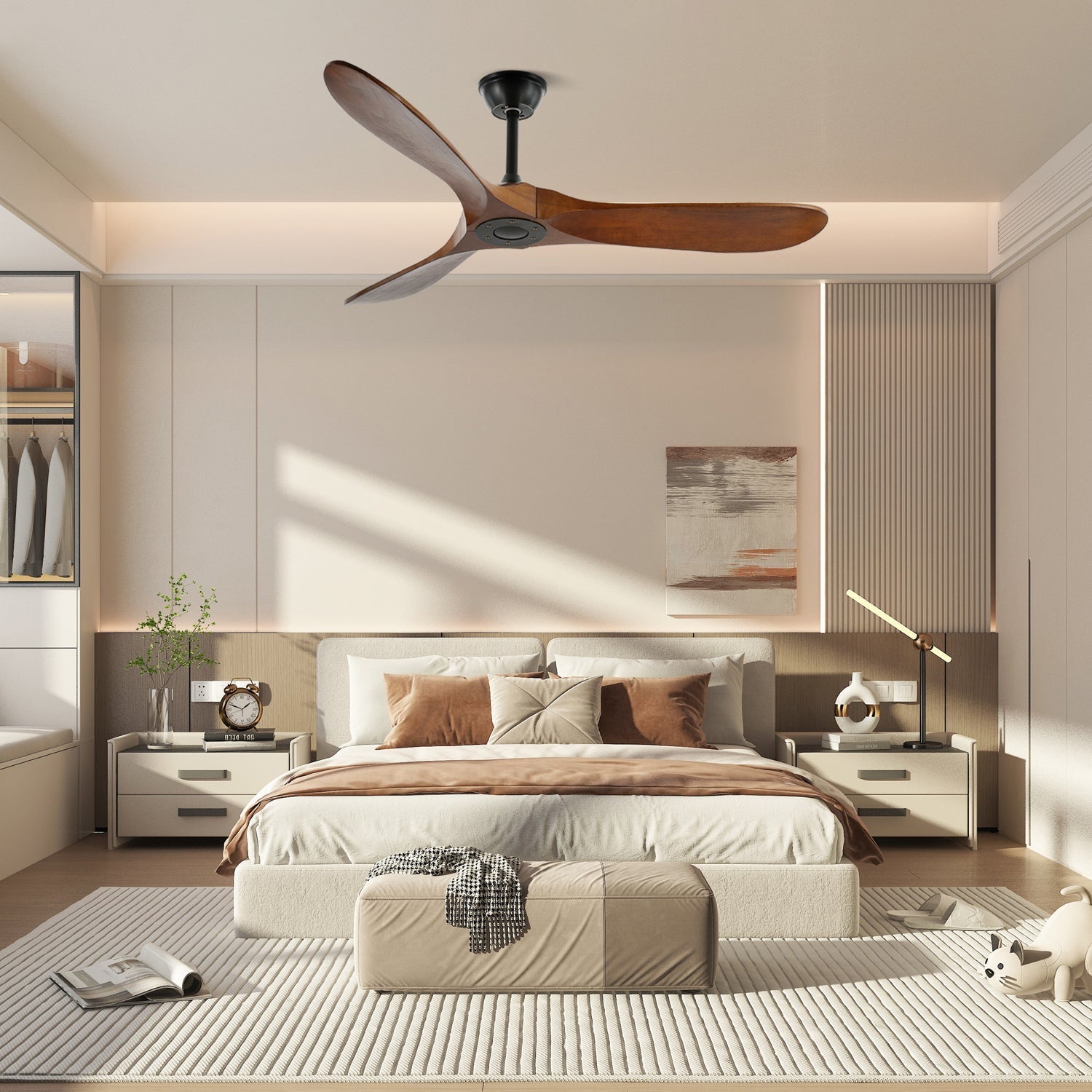 Modern 3-Blade Wooden Ceiling Fan