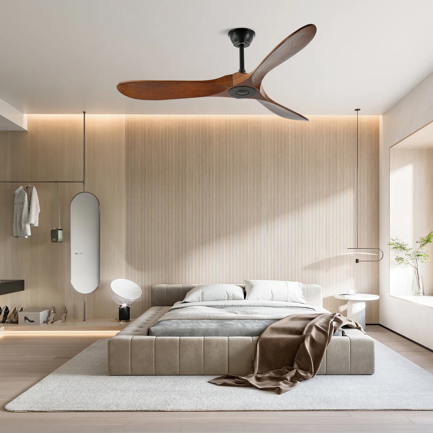 Modern 3-Blade Wooden Ceiling Fan