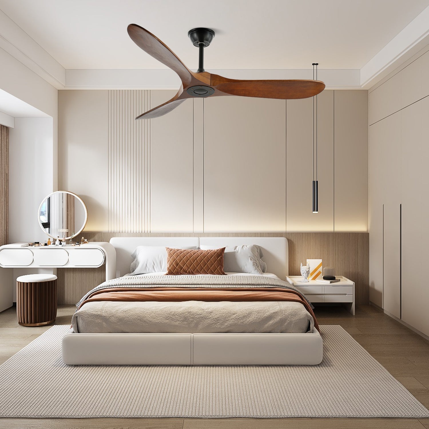 Modern 3-Blade Wooden Ceiling Fan
