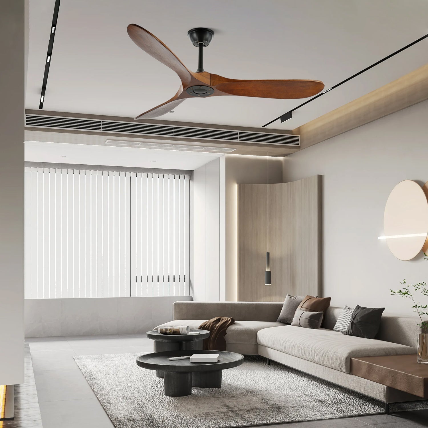 Modern 3-Blade Wooden Ceiling Fan