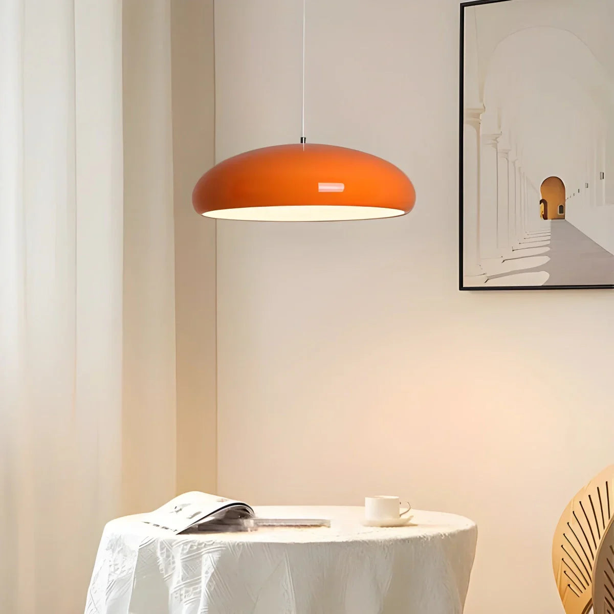 Minimalist Sleek Pendant Lamp - Contemporary Round Ceiling Light