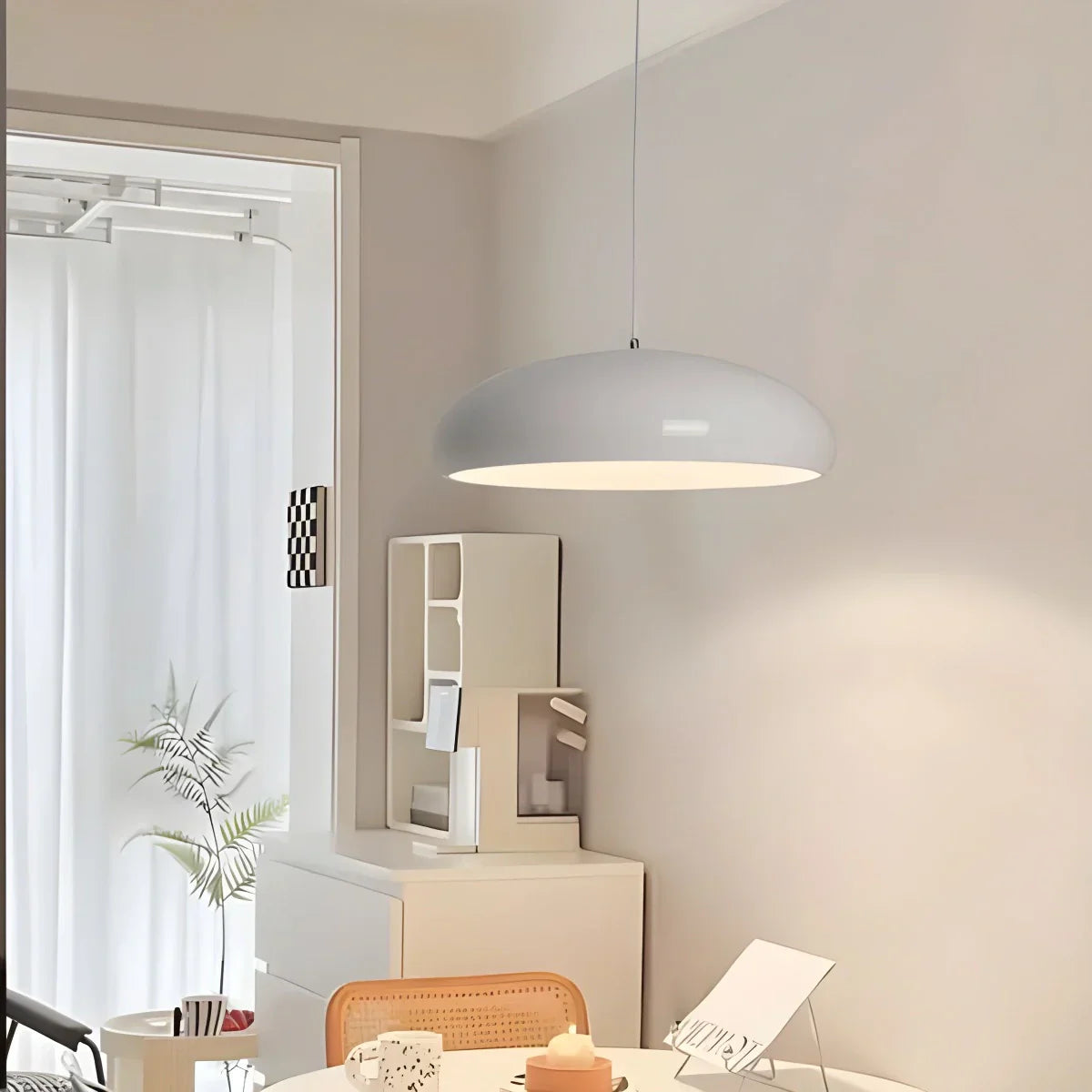 Minimalist Sleek Pendant Lamp - Contemporary Round Ceiling Light