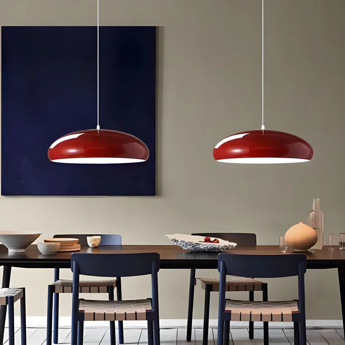 Minimalist Sleek Pendant Lamp - Contemporary Round Ceiling Light