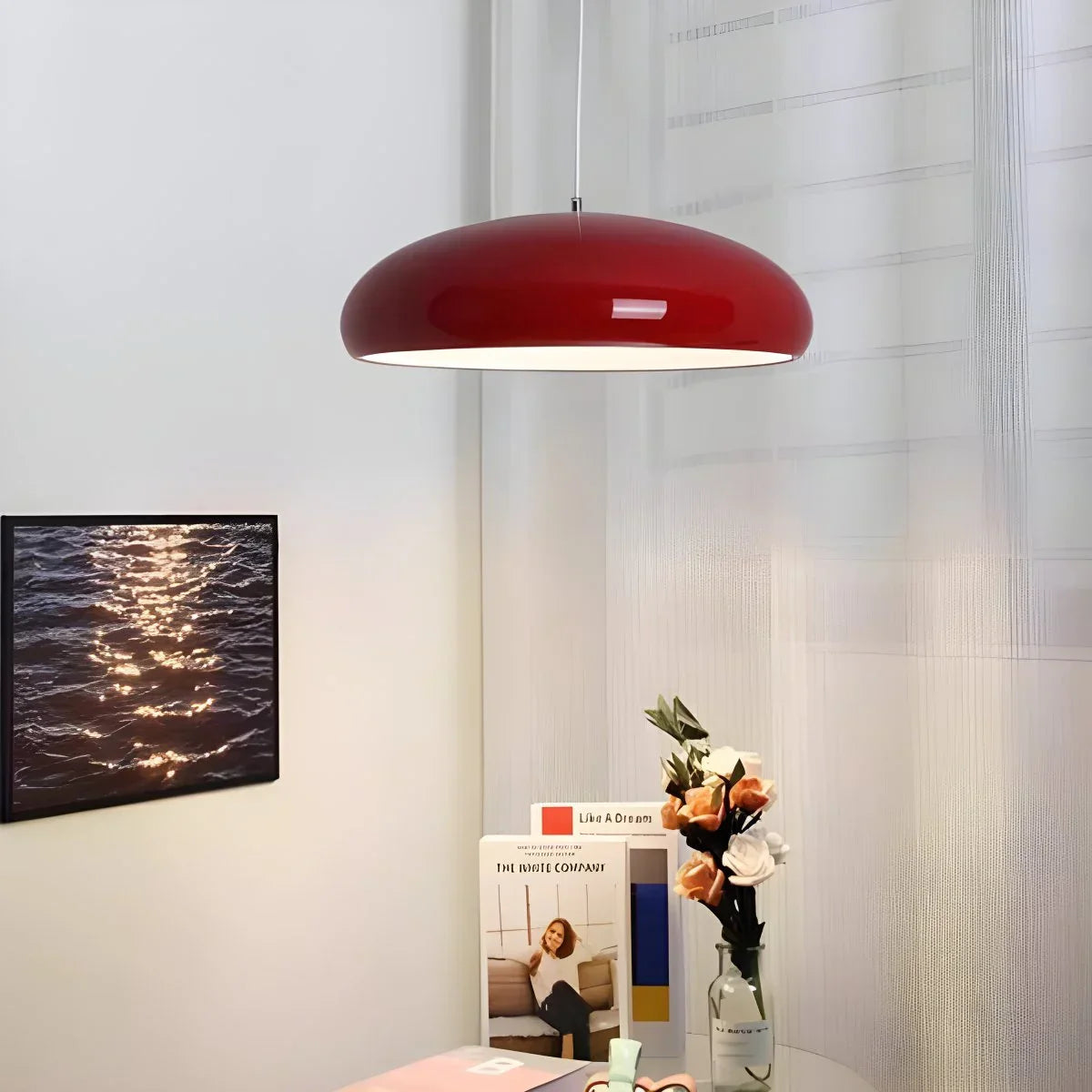 Minimalist Sleek Pendant Lamp - Contemporary Round Ceiling Light