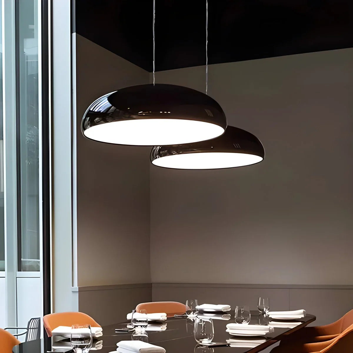 Minimalist Sleek Pendant Lamp - Contemporary Round Ceiling Light