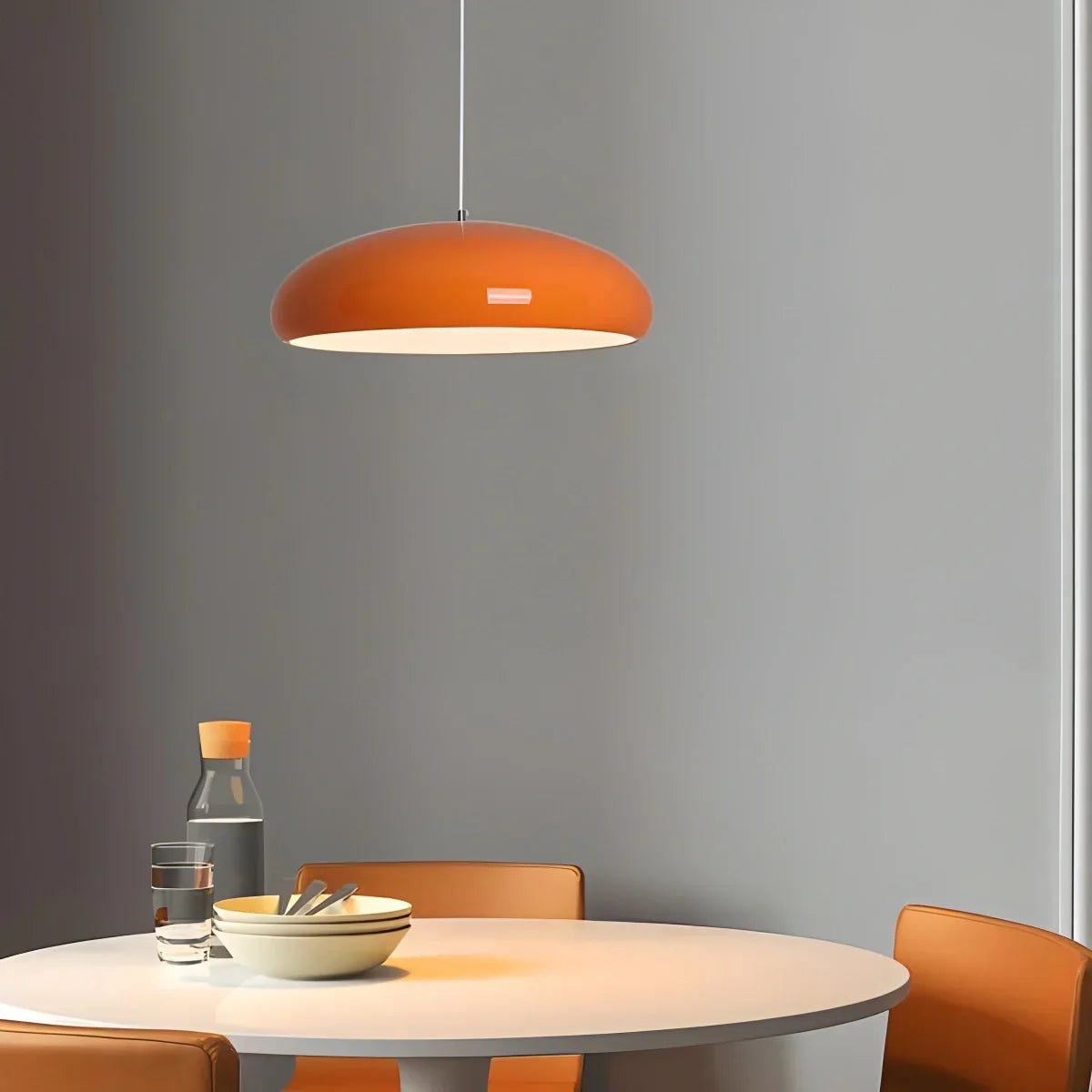 Minimalist Sleek Pendant Lamp - Contemporary Round Ceiling Light