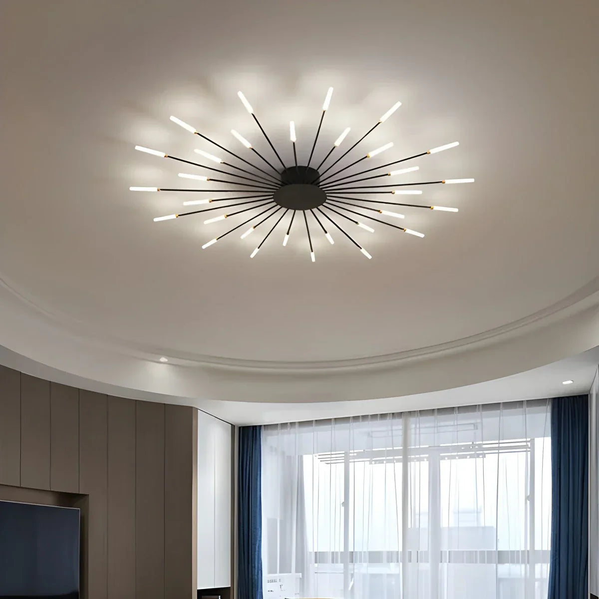Modern LED Ceiling Lamp - Spiral Light Fixture