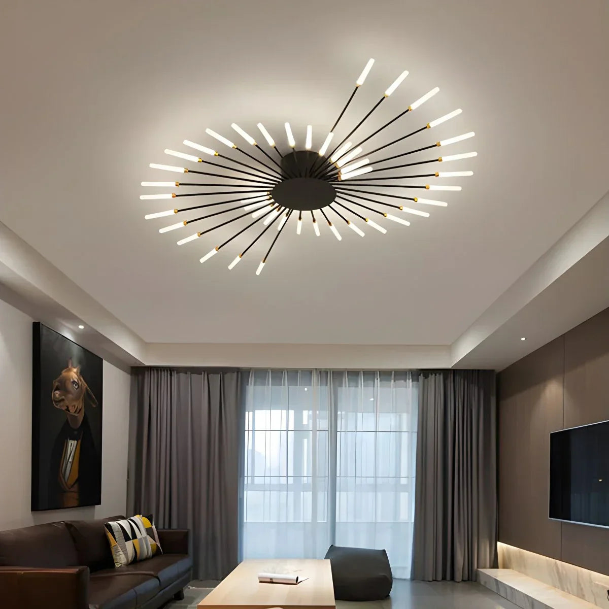 Modern LED Ceiling Lamp - Spiral Light Fixture