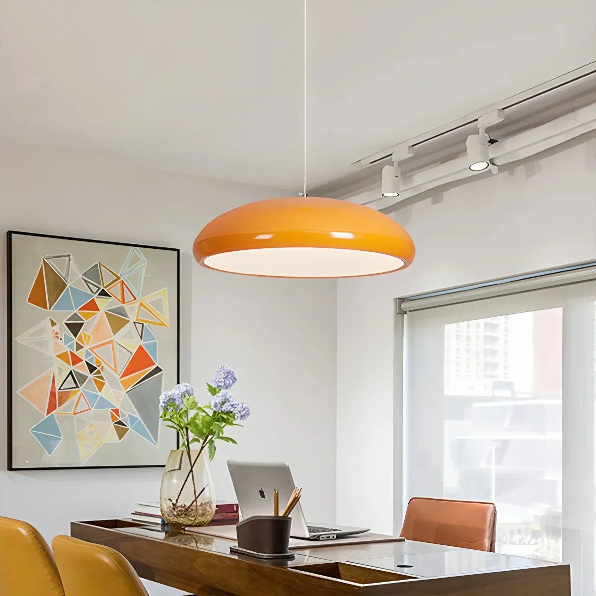 Minimalist Sleek Pendant Lamp - Contemporary Round Ceiling Light