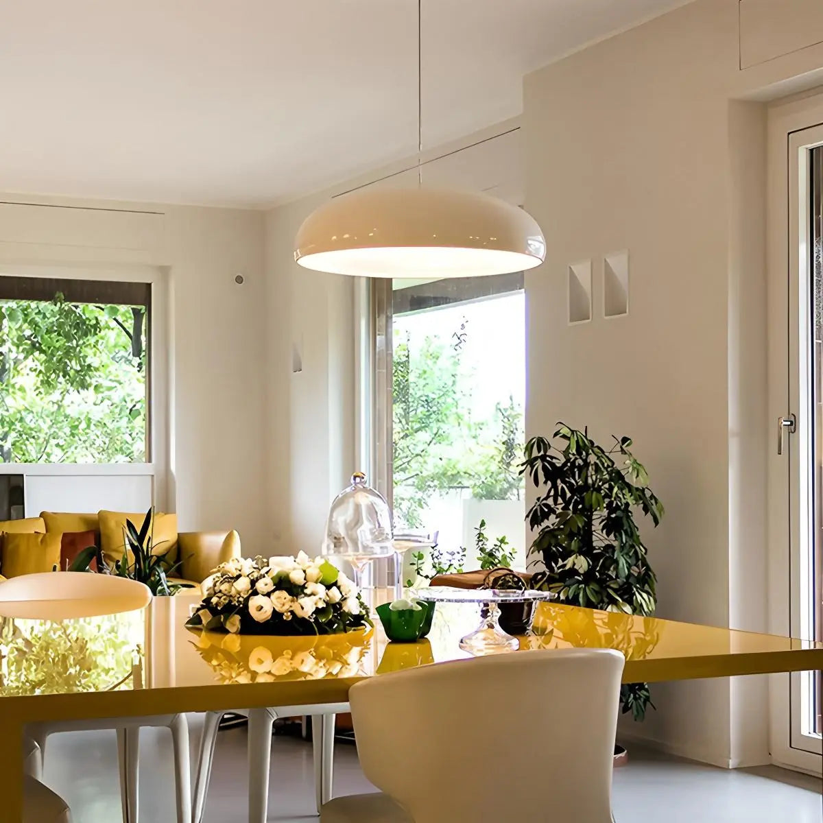 Minimalist Sleek Pendant Lamp - Contemporary Round Ceiling Light