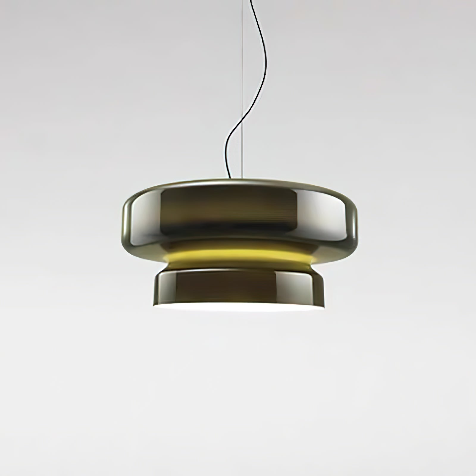 Retro Glass Pendant Light - Vintage Amber Hanging Globe Lamp