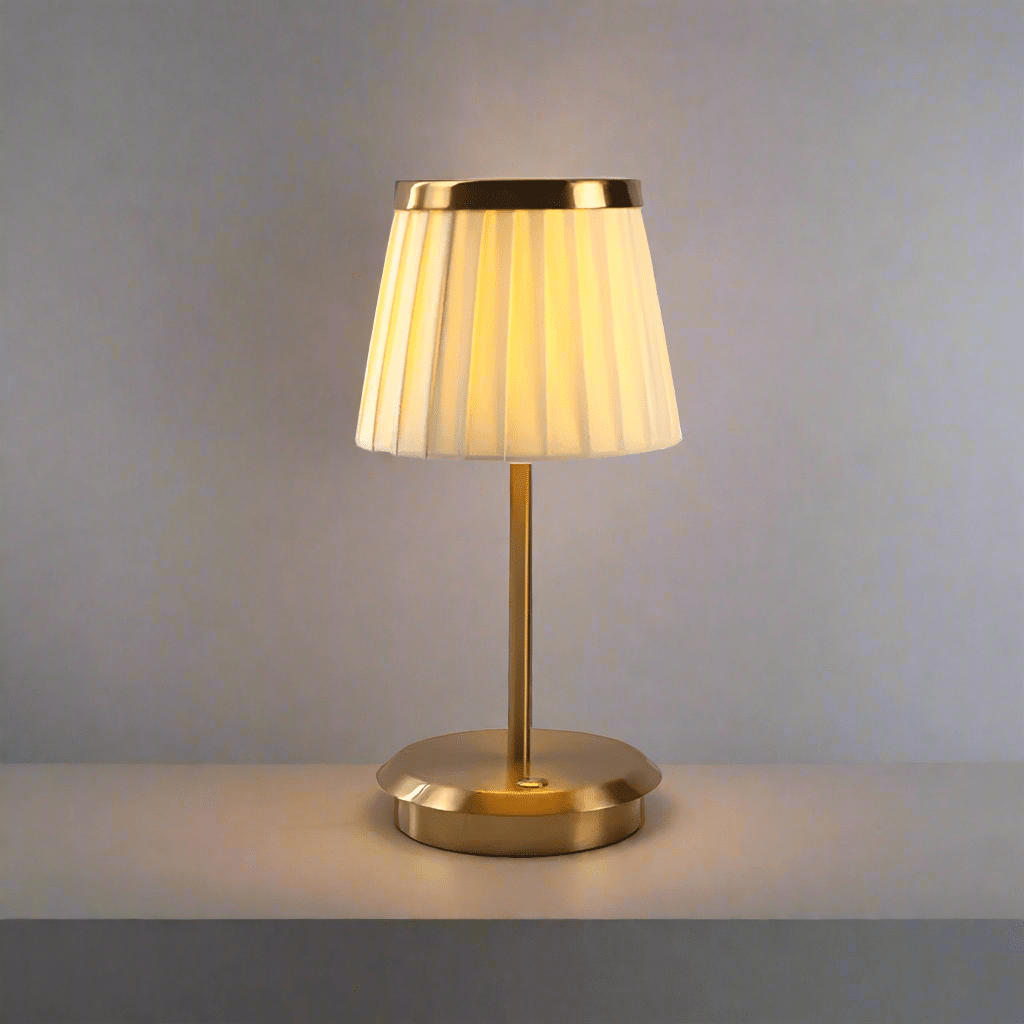 Traditional Table Lamp with Fabric Shade - Vintage Style
