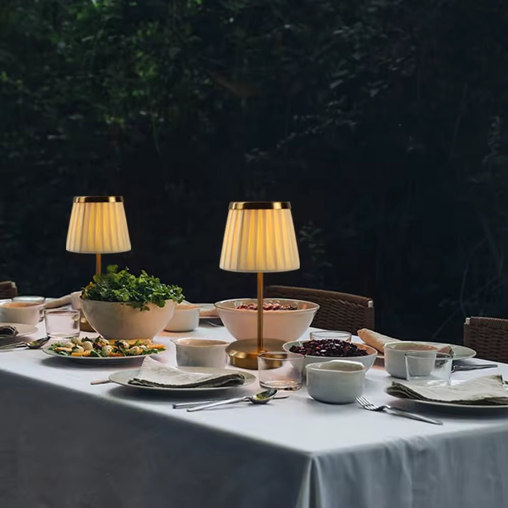 Traditional Table Lamp with Fabric Shade - Vintage Style
