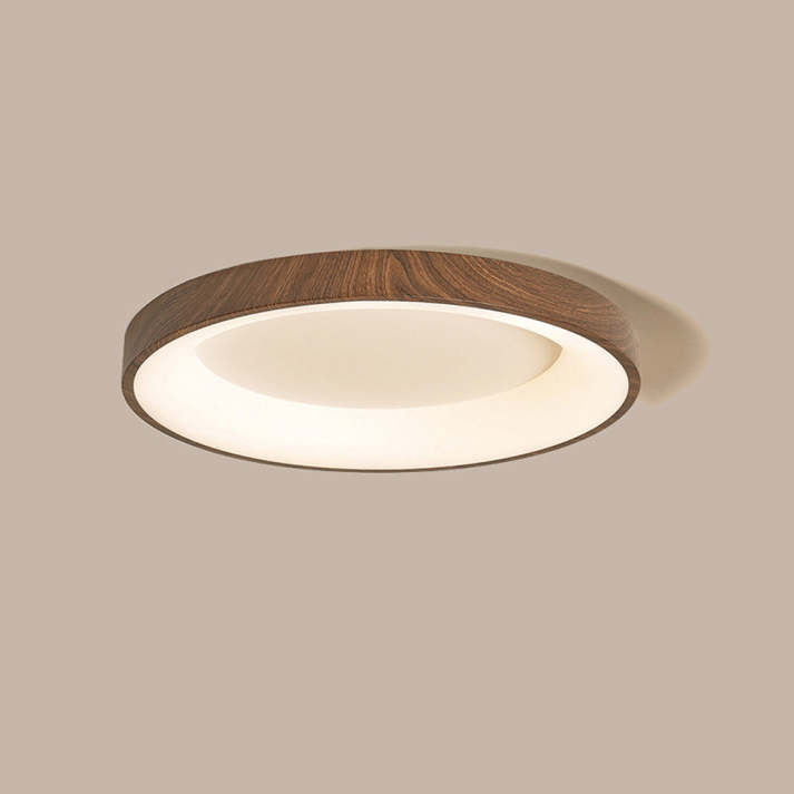 Modern Round Natural Tone Ceiling Light – Flush Mount LED Fixture