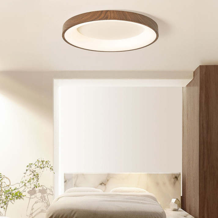 Modern Round Natural Tone Ceiling Light – Flush Mount LED Fixture