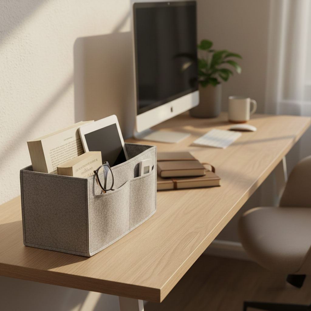 Felt Bedside Storage Caddy