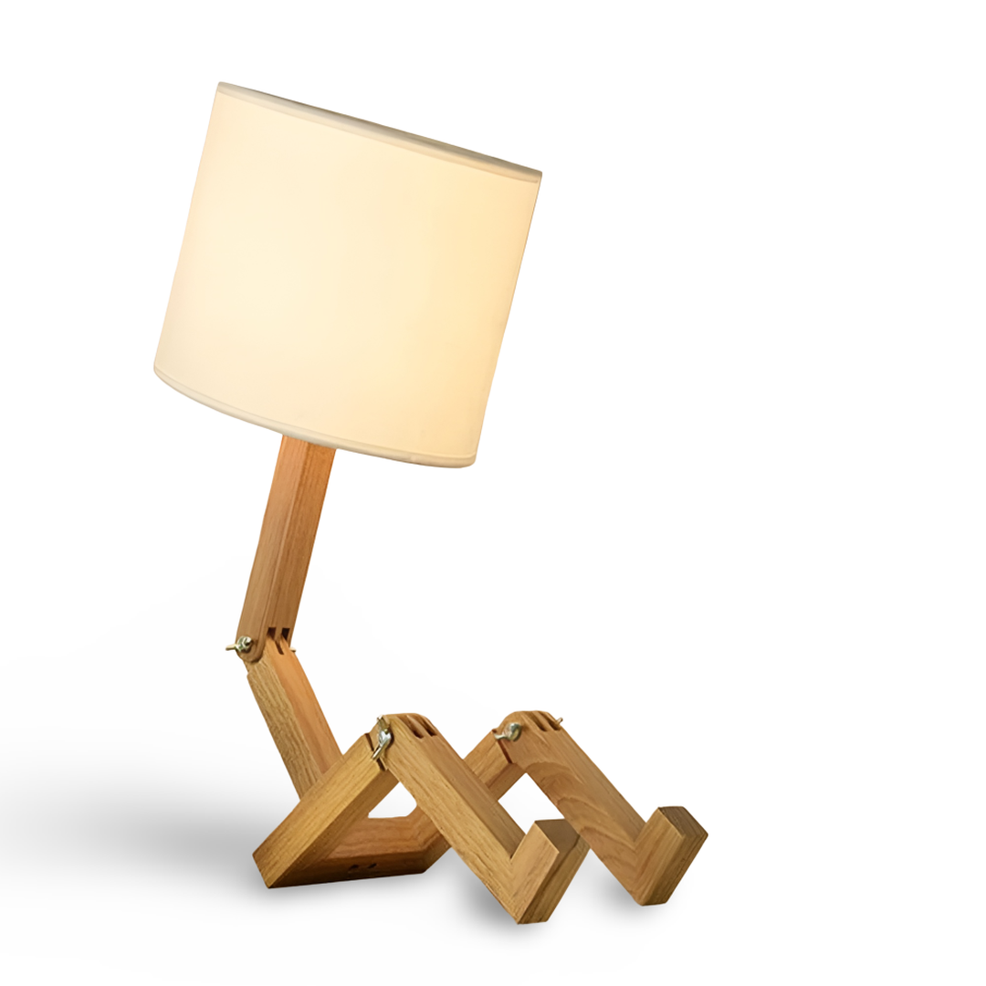 Innovative Solid Wood Robot Desk Lamp