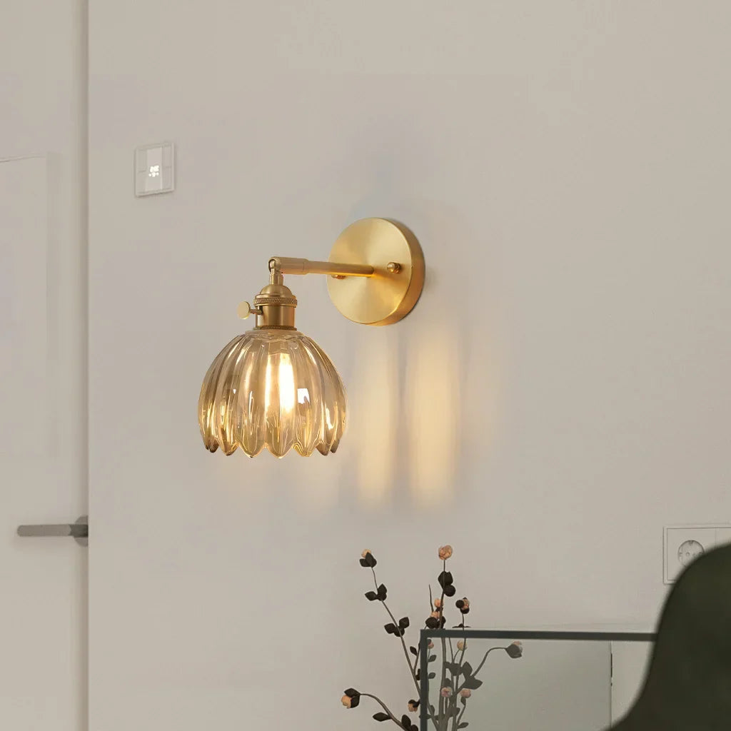 Round Glass Wall Light