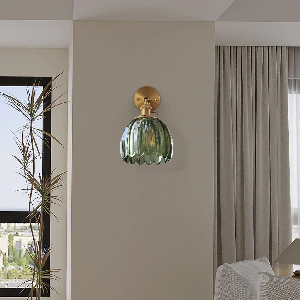 Round Glass Wall Light