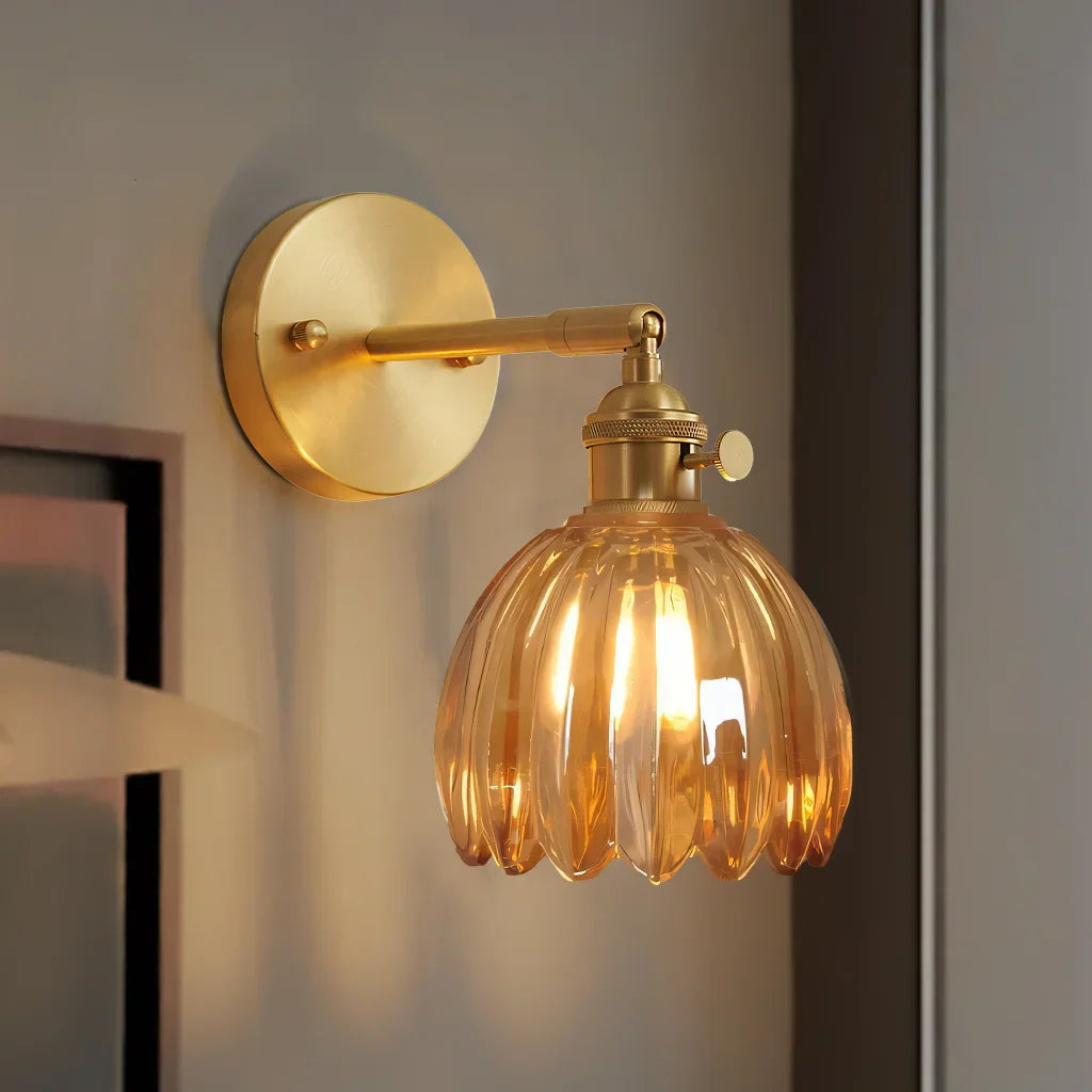 Round Glass Wall Light