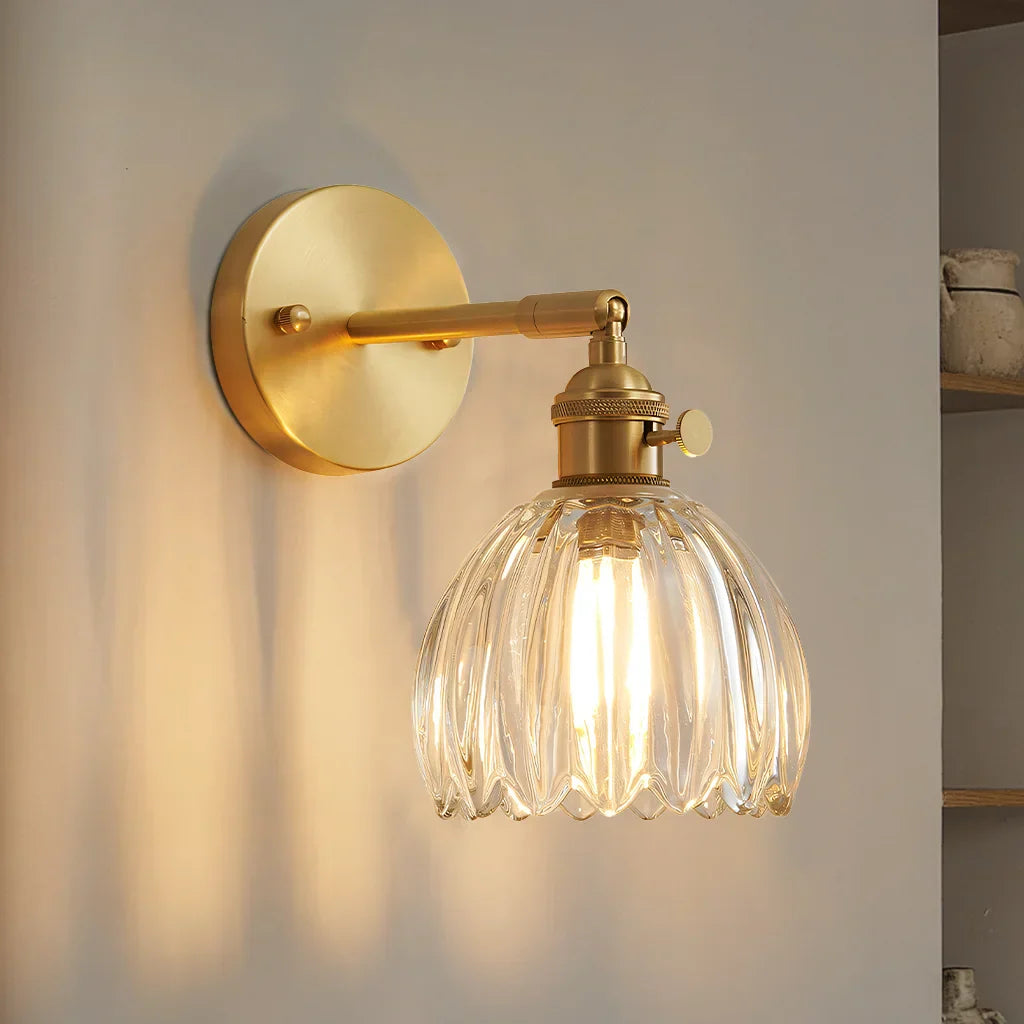 Round Glass Wall Light