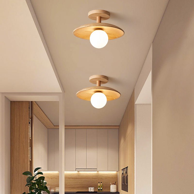 Japanese Style Ceiling Fixture - Square Flush Mount Lamp
