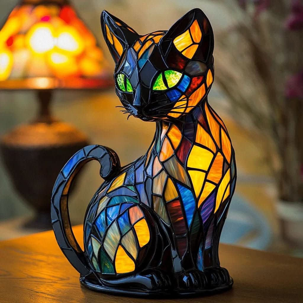 Playful LED Cat Night Light with Soft Ambient Lighting