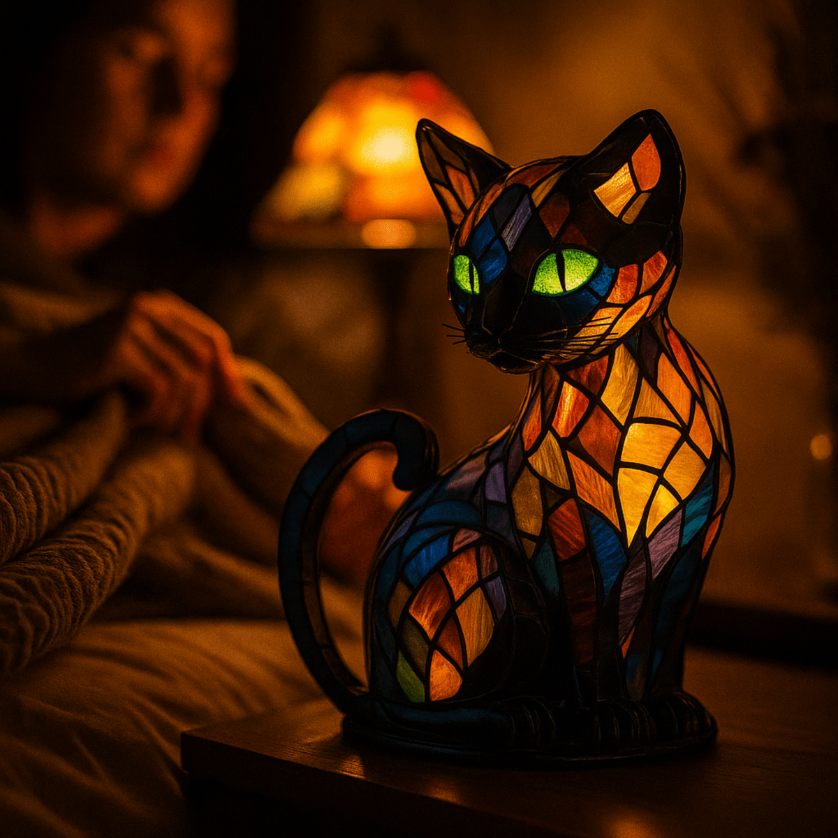 Playful LED Cat Night Light with Soft Ambient Lighting