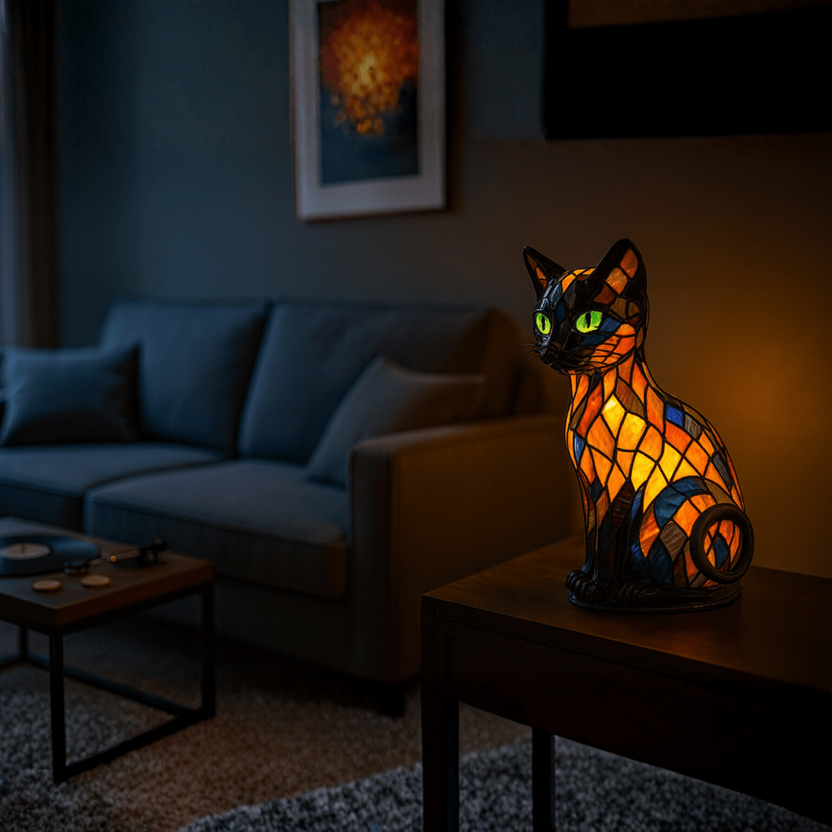 Playful LED Cat Night Light with Soft Ambient Lighting