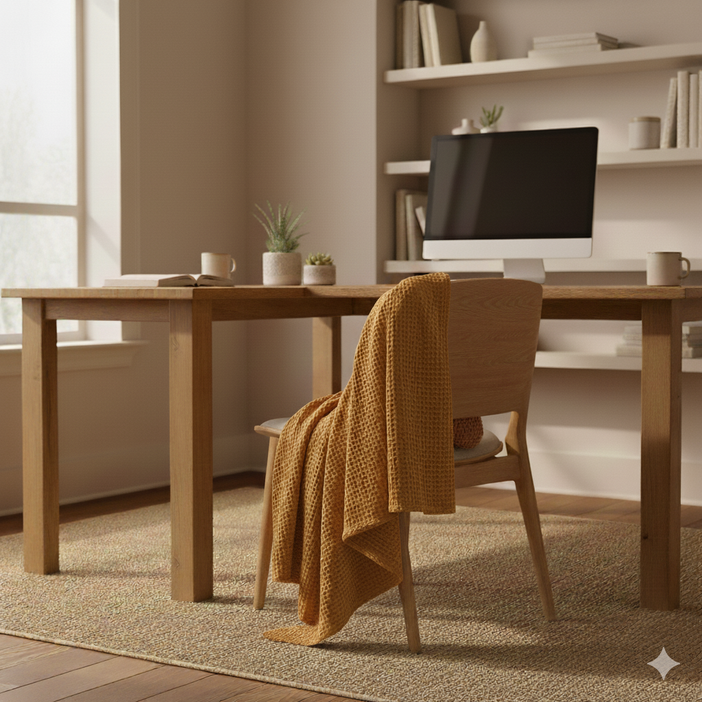 Waffle Weave Cotton Throw