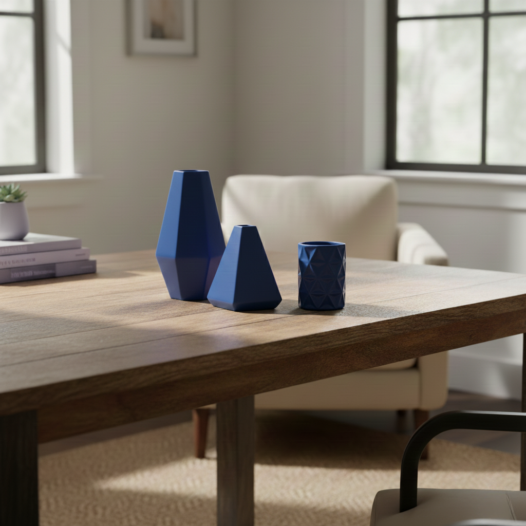 Geometric Ceramic Bud Vases