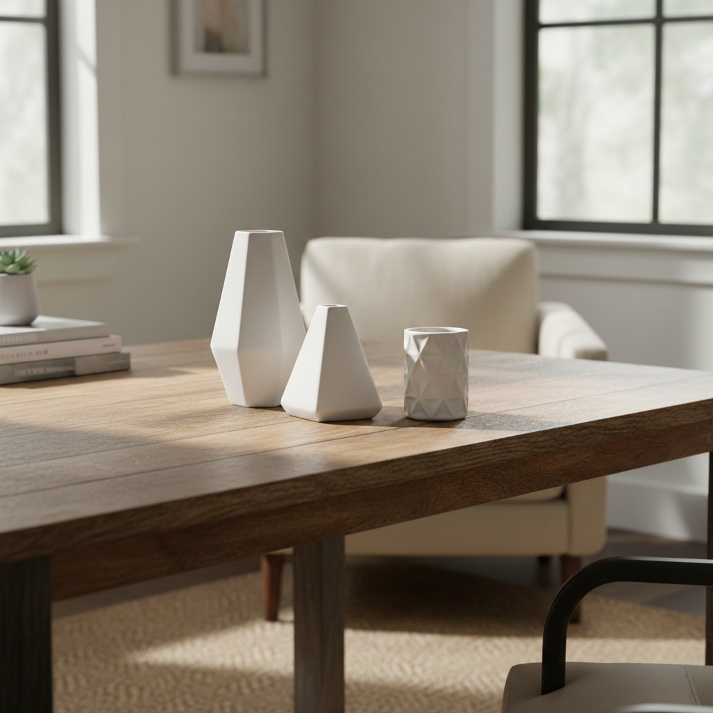 Geometric Ceramic Bud Vases