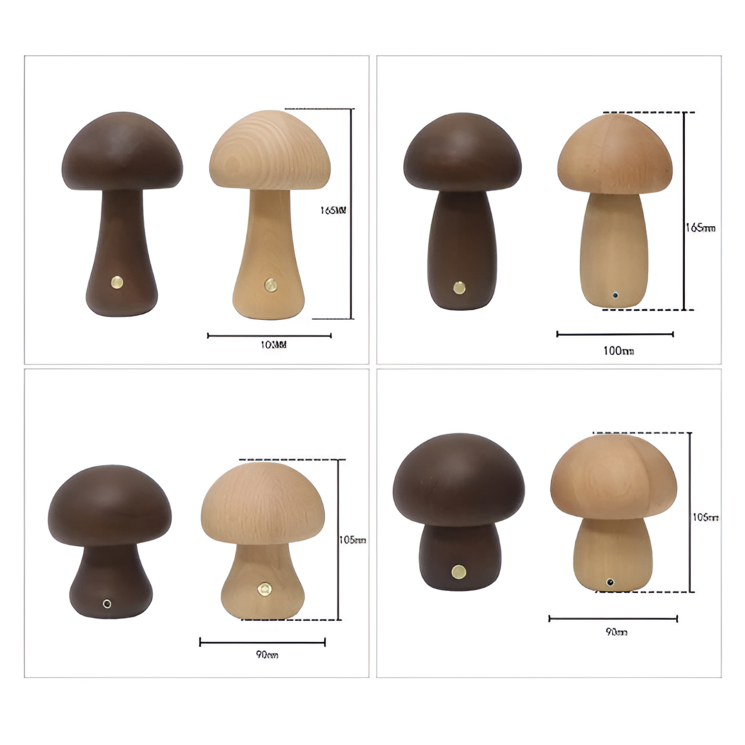 Wooden LED Table Lamp with Touch Control