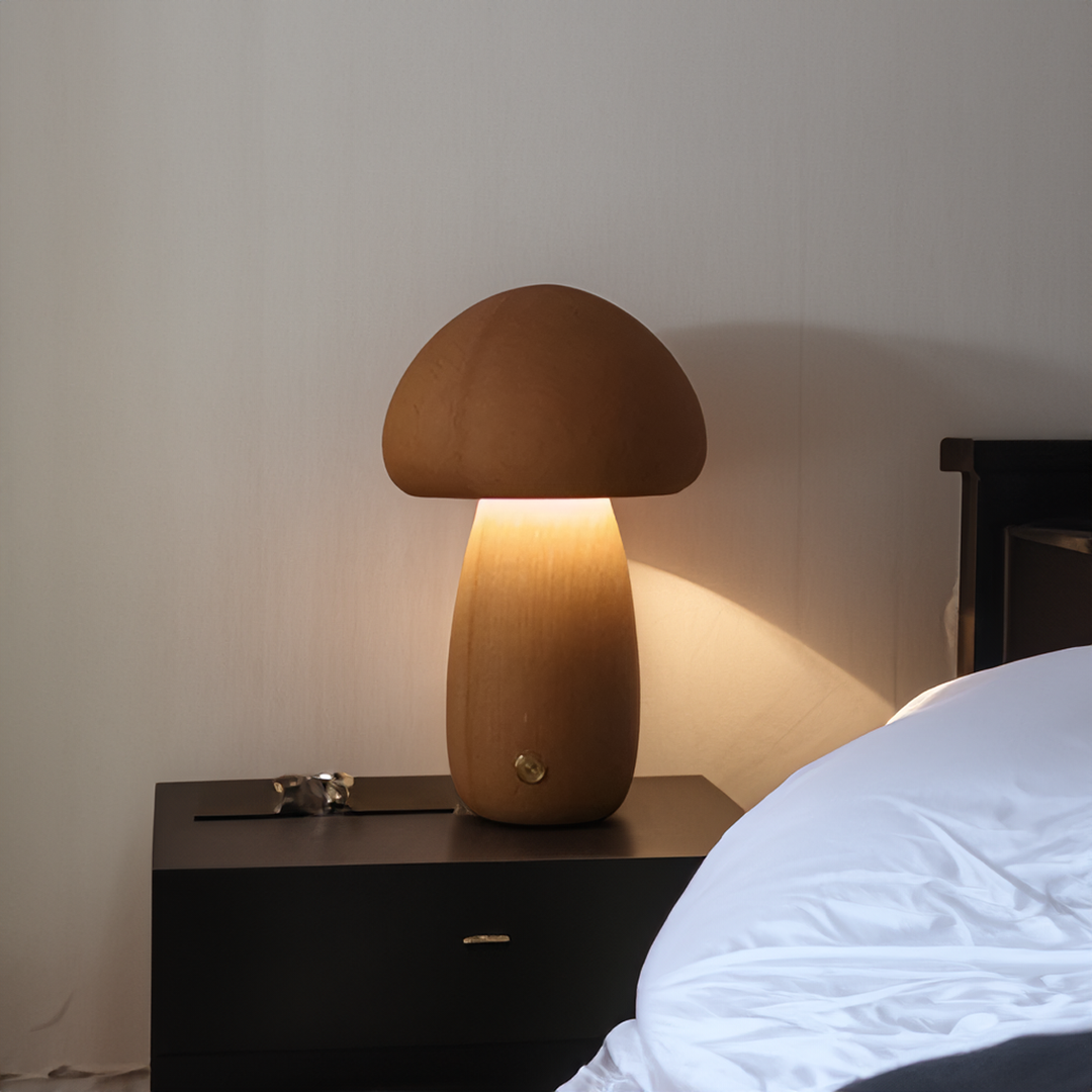 Wooden LED Table Lamp with Touch Control