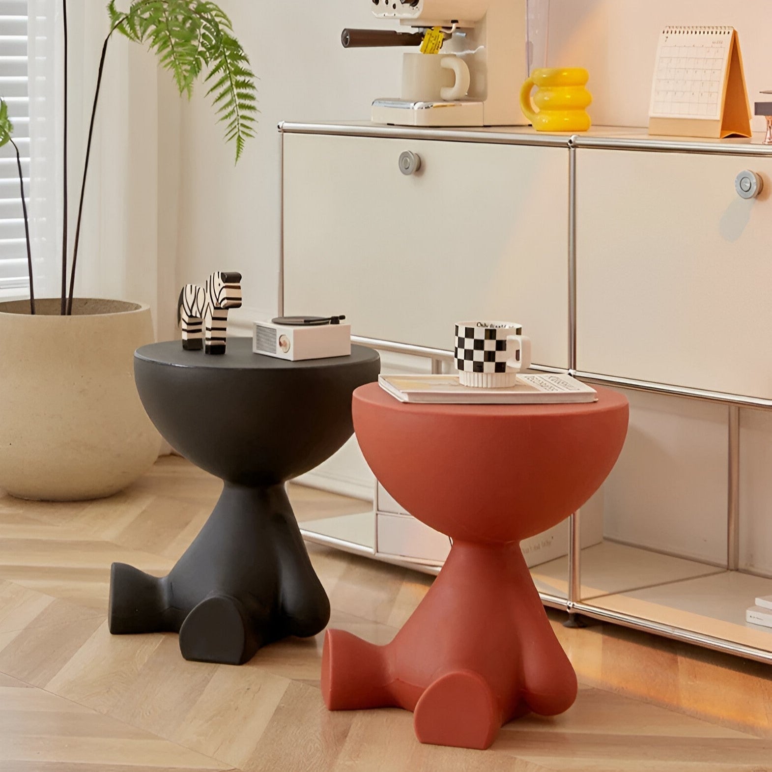 Modern Round Coffee Table – Minimalist Circular Sofa Table