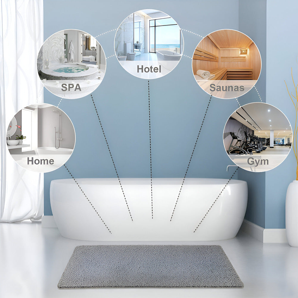 Non-Slip Shower Mat – Cushioned Bath Mat with Suction Cups