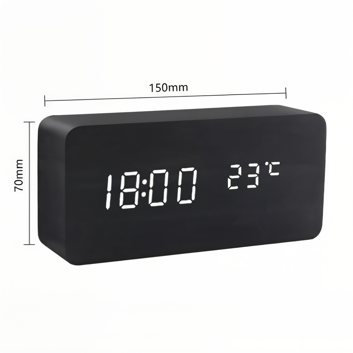 Digital LED Alarm Clock in Plastic