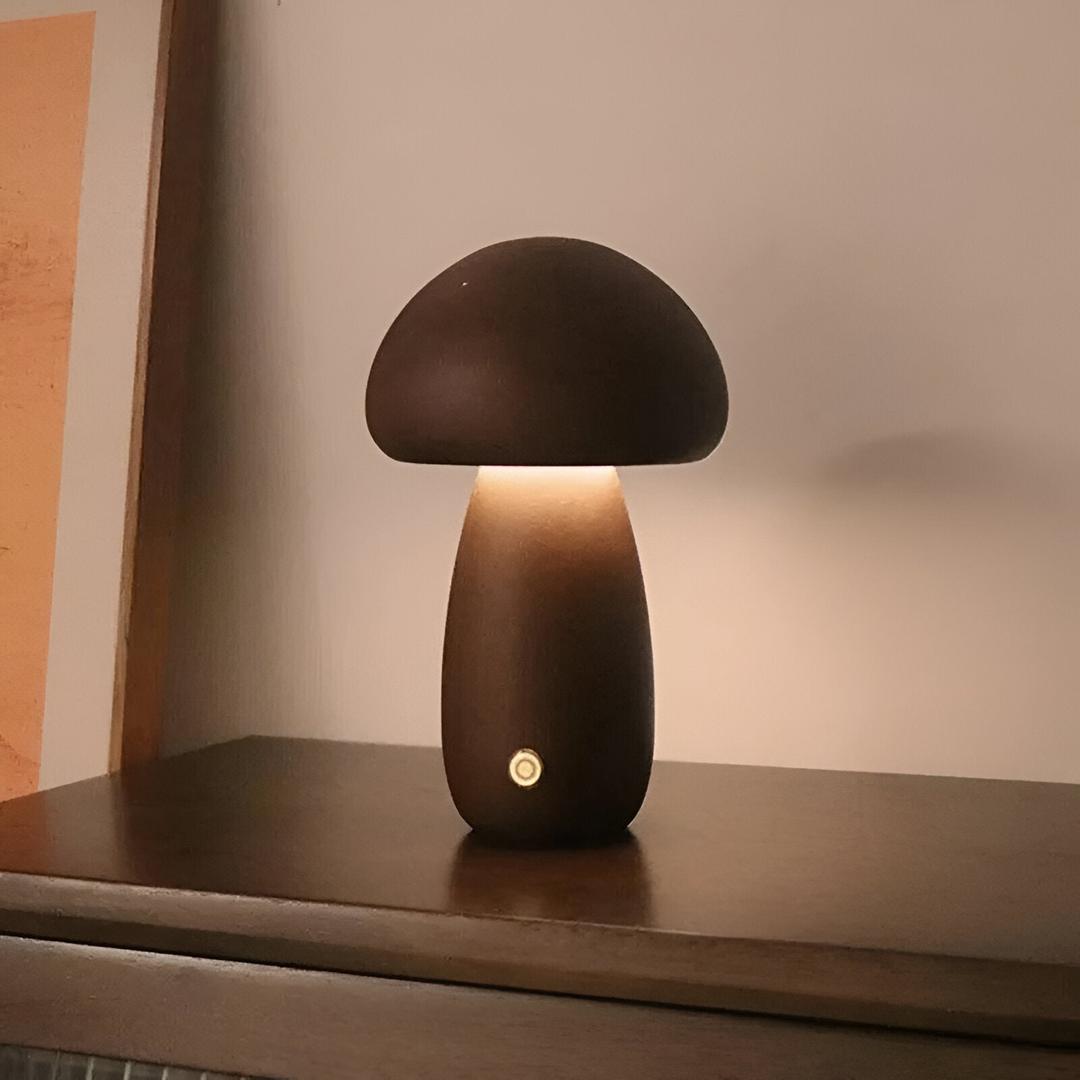 Wooden LED Table Lamp with Touch Control