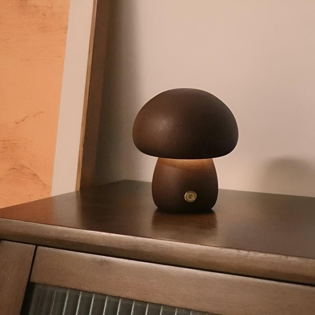 Wooden LED Table Lamp with Touch Control