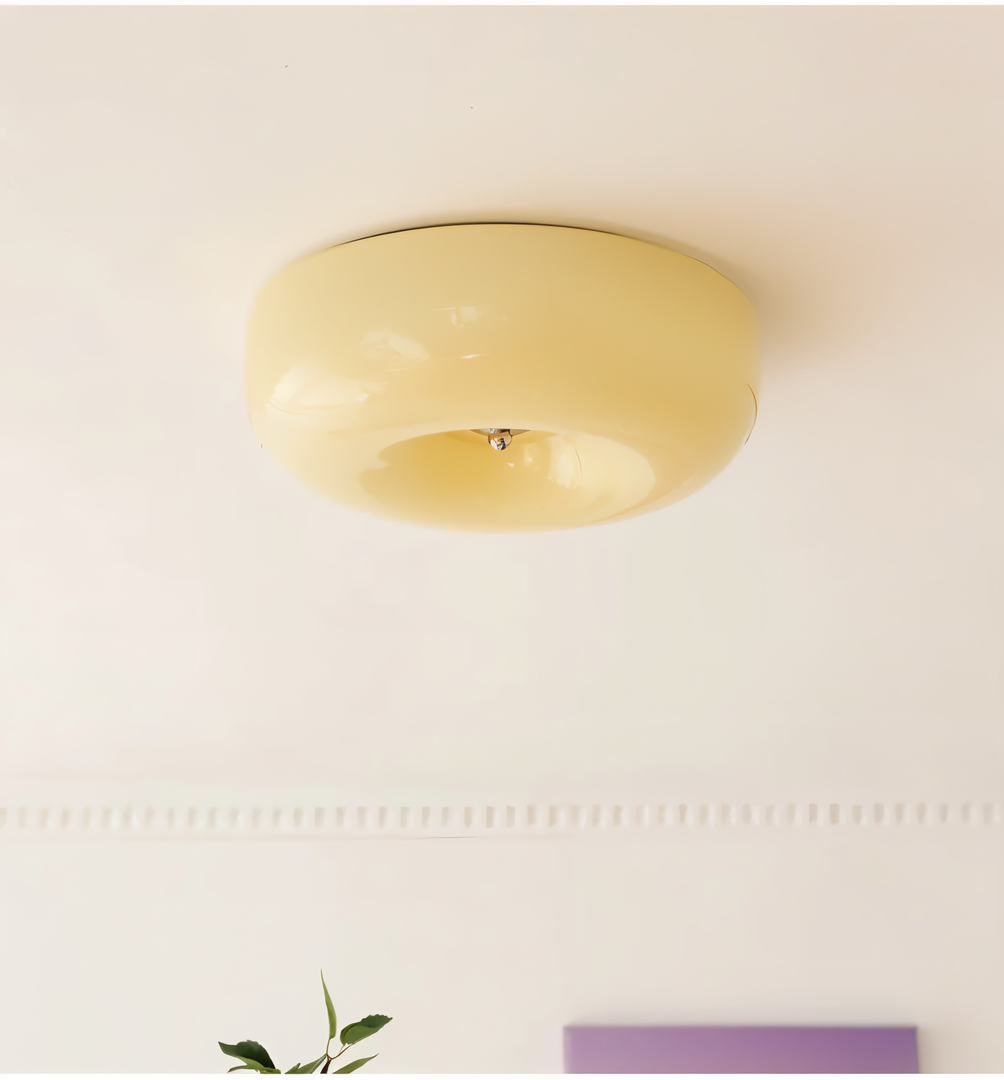 Nordic Glass Ceiling Lamp Donut Shape