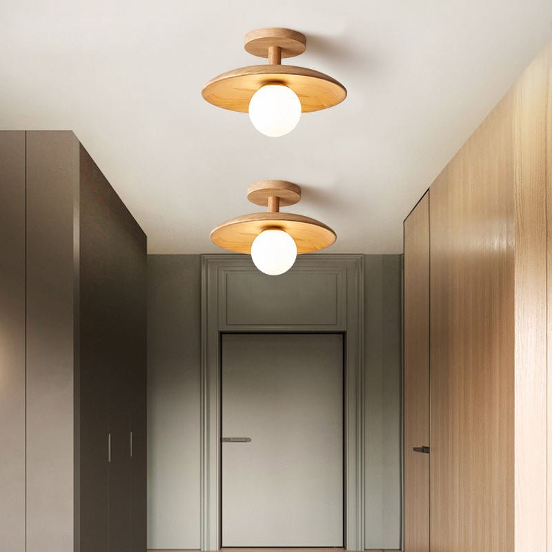Japanese Style Ceiling Fixture - Square Flush Mount Lamp