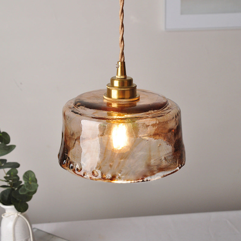 Modern Hand-Blown Glass Pendant