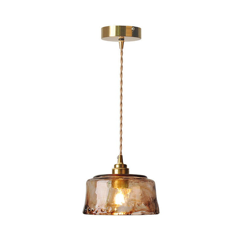 Modern Hand-Blown Glass Pendant